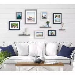 Gray & Navy 10-pc. Gallery Wall Frame & Shelf Set
