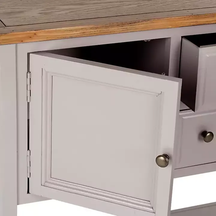Gray & Oak 4-Drawer Charlotte Sideboard