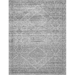 Gray Abstract Pattern Washable Area Rug, 5x8