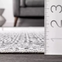 Gray Abstract Pattern Washable Area Rug, 5x8