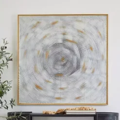 Gray Abstract Swirl Metal Wall Plaque