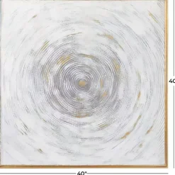 Gray Abstract Swirl Metal Wall Plaque