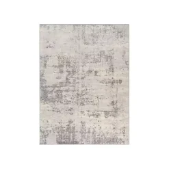 Gray Abstract Woven Area Rug, 5x7