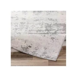 Gray Abstract Woven Area Rug, 5x7