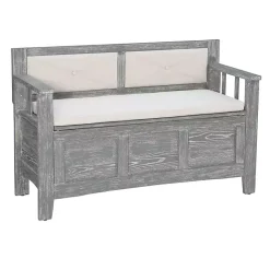 Gray and Beige Carlton Storage Bench