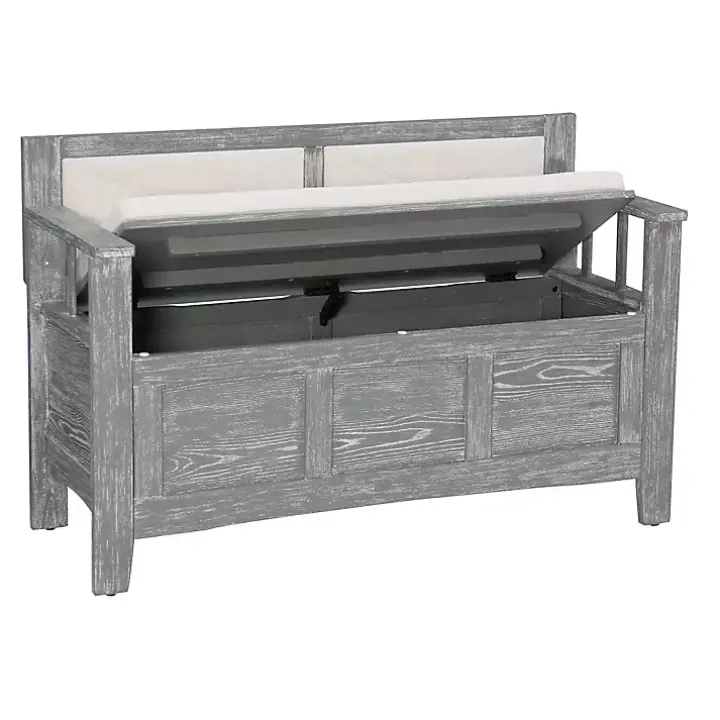 Gray and Beige Carlton Storage Bench