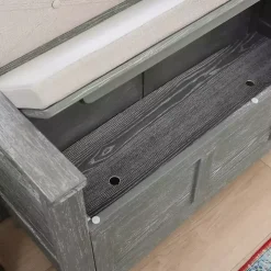 Gray and Beige Carlton Storage Bench