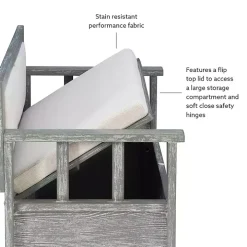 Gray and Beige Carlton Storage Bench