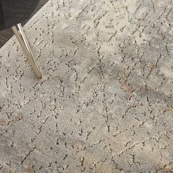 Gray and Beige Tally Textured Area Rug, 5x7