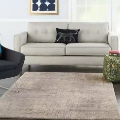 Gray and Beige Tally Textured Area Rug, 5x7