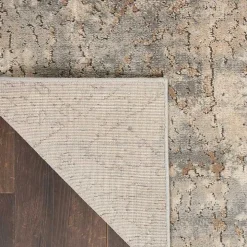 Gray and Beige Tally Textured Area Rug, 7x9