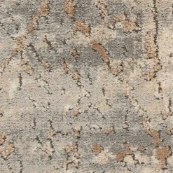 Gray and Beige Tally Textured Area Rug, 7x9