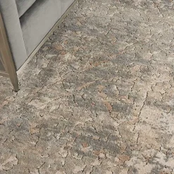 Gray and Beige Tally Textured Area Rug, 7x9