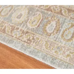 Gray and Beige Vintage Medallion Area Rug, 5x7