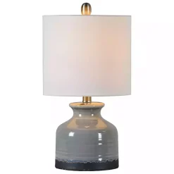 Gray and Black Ceramic Table Lamp, Set of 2