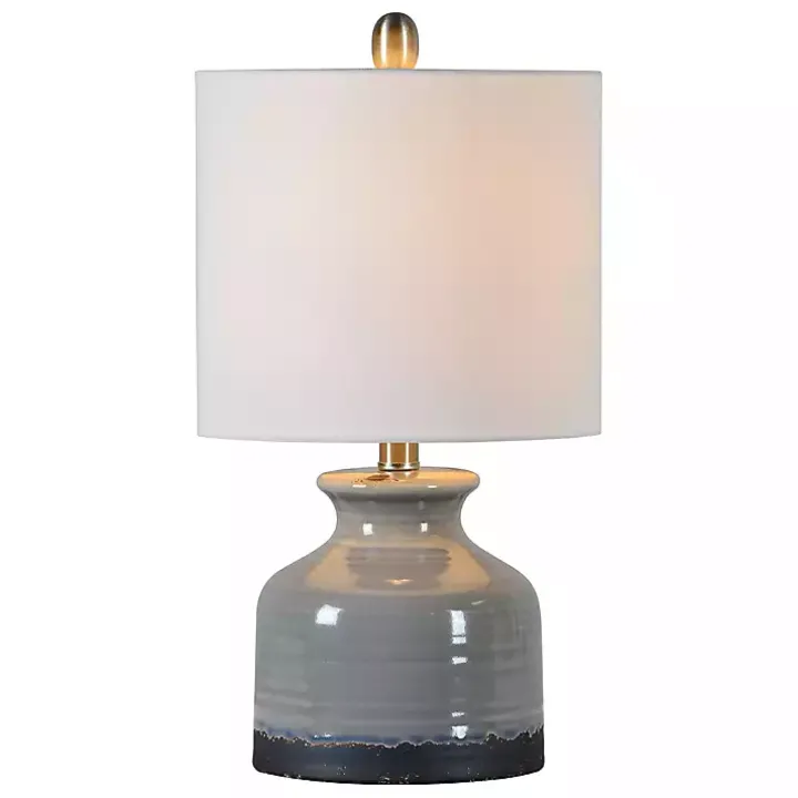 Gray and Black Ceramic Table Lamp, Set of 2