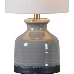 Gray and Black Ceramic Table Lamp, Set of 2