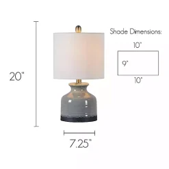 Gray and Black Ceramic Table Lamp, Set of 2