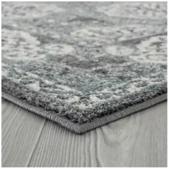 Gray and Blue Alex Area Rug, 5x7