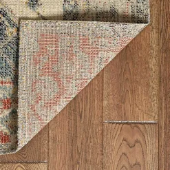 Gray and Blue Traditional Medallion Area Rug, 8x10