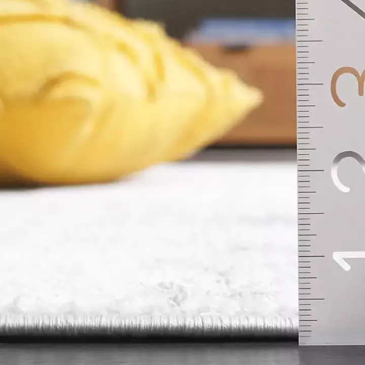 Gray and Blue Whisper Abstract Area Rug, 8x10