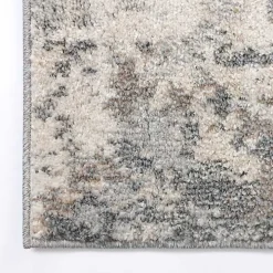 Gray and Cream Wray Modern Runner, 2x8