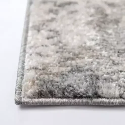 Gray and Cream Wray Modern Runner, 2x8