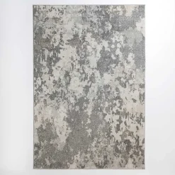 Gray and Cream Wray Modern Area Rug, 5x8