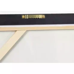 Gray and Gold Abstract Framed Canvas Art Print