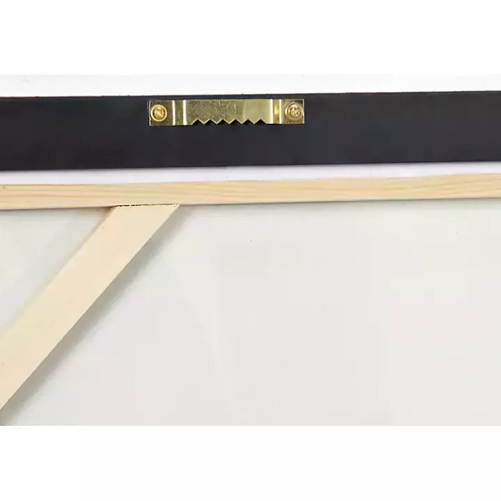 Gray and Gold Abstract Framed Canvas Art Print