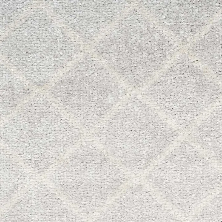 Gray and Ivory Moroccan Trellis Area Rug, 3x5