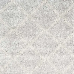 Gray and Ivory Moroccan Trellis Area Rug, 9x12