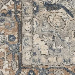 Gray and Ivory Nadia Medallion Area Rug, 2x4