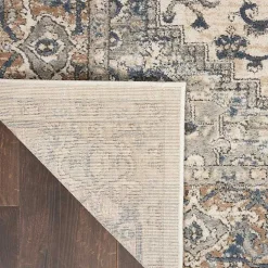 Gray and Ivory Nadia Medallion Area Rug, 4x6