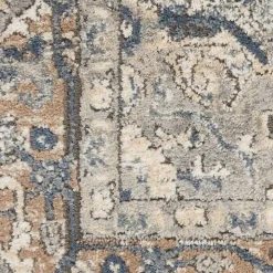 Gray and Ivory Nadia Medallion Area Rug, 4x6