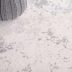 Gray and Ivory Whisper Abstract Area Rug, 8x10