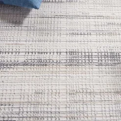 Gray and Ivory Whisper Striated Runner, 2x8