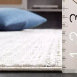 Gray and Ivory Whisper Striated Runner, 2x8