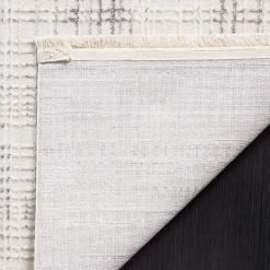 Gray and Ivory Whisper Striated Runner, 2x8