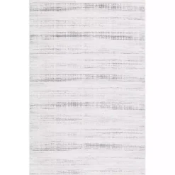 Gray and Ivory Whisper Striated Area Rug, 5x7