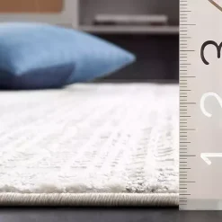 Gray and Ivory Whisper Striated Area Rug, 8x10