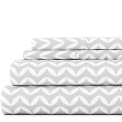 Gray and White Chevron 3-pc. Twin Sheet Set