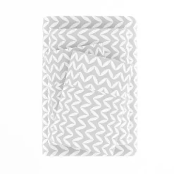 Gray and White Chevron 3-pc. Twin Sheet Set