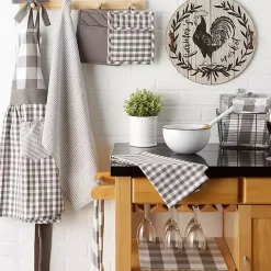Gray and White Multiprint 4-pc. Pot Holder Set