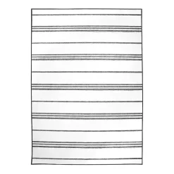 Gray and White Stripe Washable Area Rug, 5x7