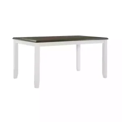 Gray and White Two-Toned Wood Dining Table