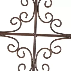 Gray Angelic Scrollwork Panel Wall Plaque