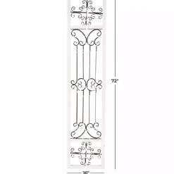 Gray Angelic Scrollwork Panel Wall Plaque