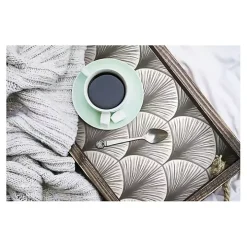 Gray Art Deco Fans Peel & Stick Wallpaper