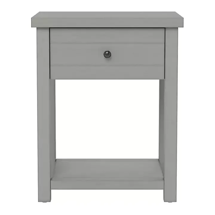Gray Bailie Wooden Side Table